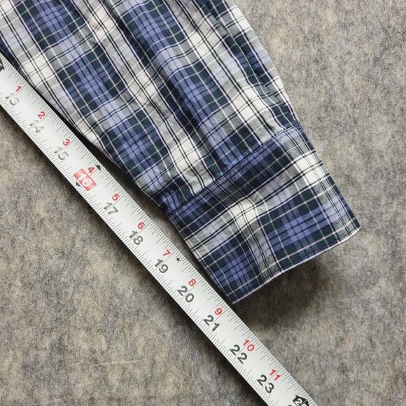 Peter Millar Button Up Shirt Mens XL Plaid Business Casual Long Sleeve - Picture 12 of 12